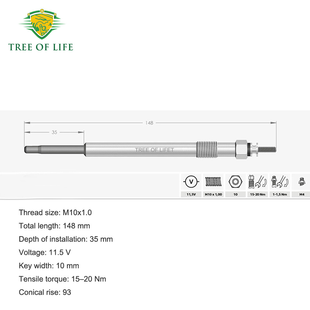 1309471 4612191 1096527 Suitable for Ford Dual-Core Glow Plug