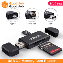 USB 3.0 OTG Micro USB Type C SD Memory Card Reader读卡器