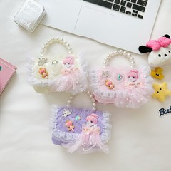かわいい女の子の斜め掛けの小さい香風のファッションの子供の手提げの斜め掛けのリュックサックは王女の淑女の真珠のカバンのショルダーバッグを包みます。