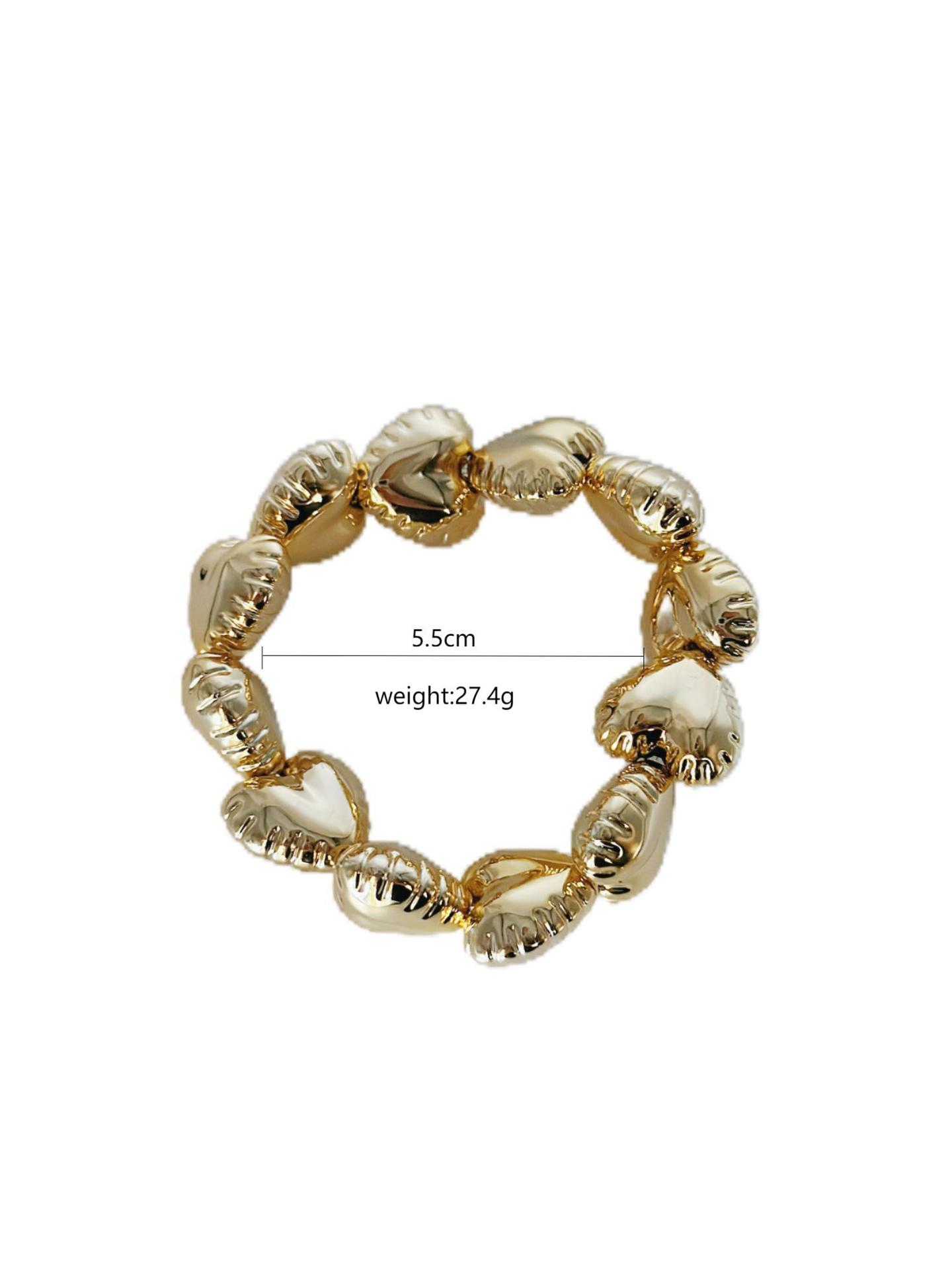 Unisex Gender Copper Asymmetrical Balloon Plating Printing Water Droplets Rhombus Bracelets Bangle