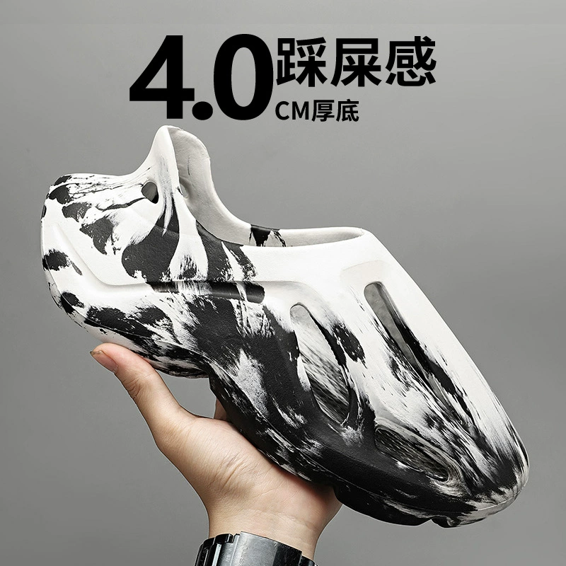 Пещерная обувь для мужчин летняя тенденция носить нескользящие мягкие подошвы индивидуального дизайна чернил и ветра сети красный открытый пляж штанги