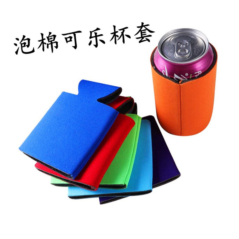 厂家定制泡棉可乐杯套仿潜水料易拉罐啤酒保温套海绵材质