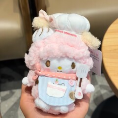 ピアノ子羊シェフセット人形バッグペンダントキーホルダーかわいいぬいぐるみのセット
