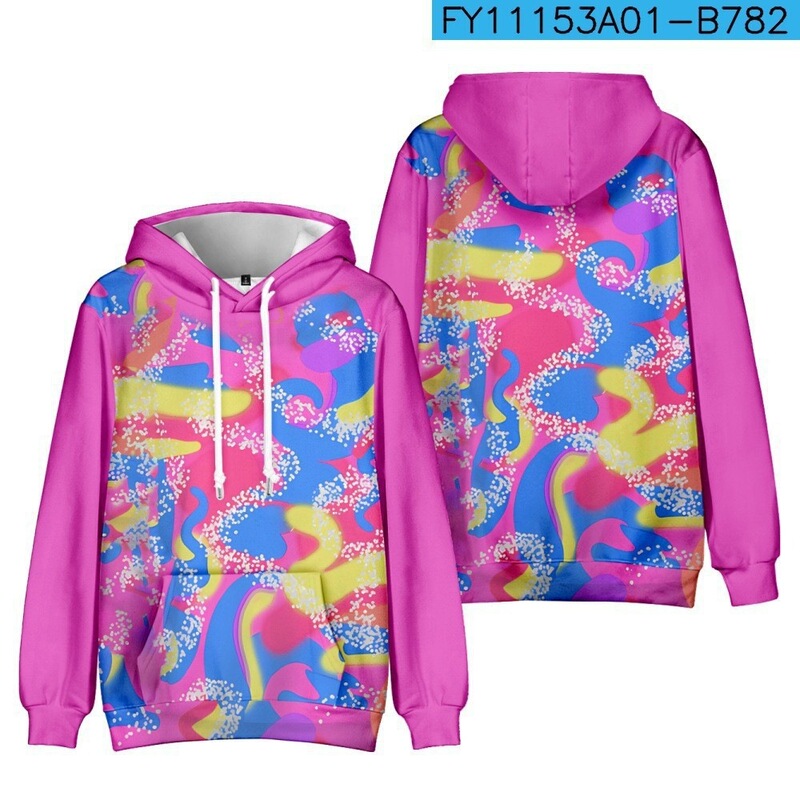 Cross-border European and American foreign trade Barbie movie merchandise 3D printed "I Am Kenough" hooded sweatshirt Cross-border European and American foreign trade Barbie movie merchandise 3D printed "I Am Kenough" hooded sweatshirt