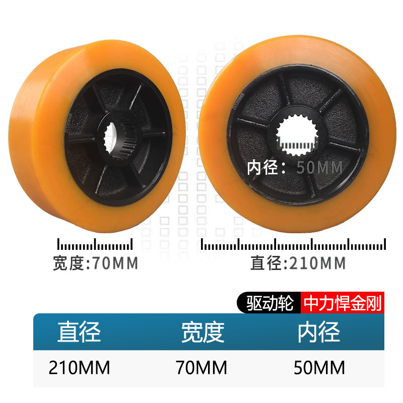 Rueda de carretilla elevadora eléctrica de fuerza resultante total de la fuerza de montaje de carretilla elevadora accesorios de carretilla elevadora rueda auxiliar rodante rueda motriz