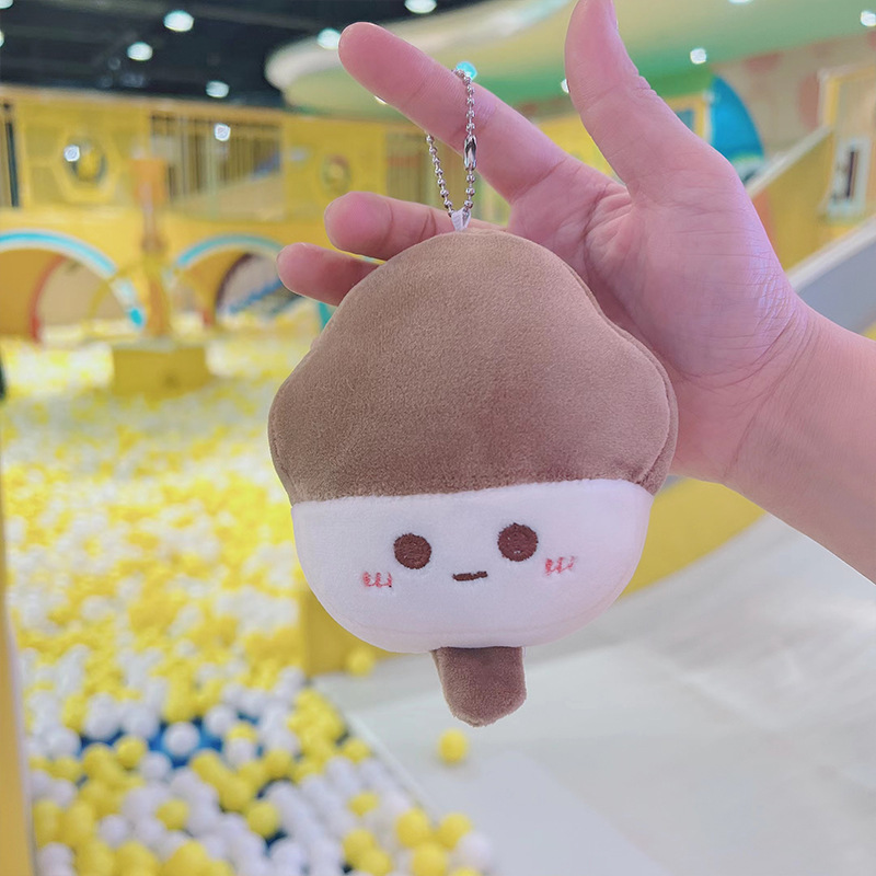 Cute Funny Fun Simulation Ice Cream Doll Bag Pendant Bag Accessories Car Keychain Doll Plush Doll