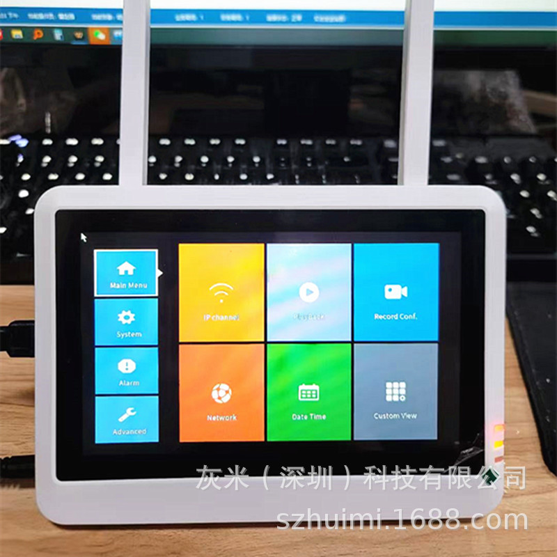 nvr带屏幕无线录像机超级看看icsee wifi base station 7ion