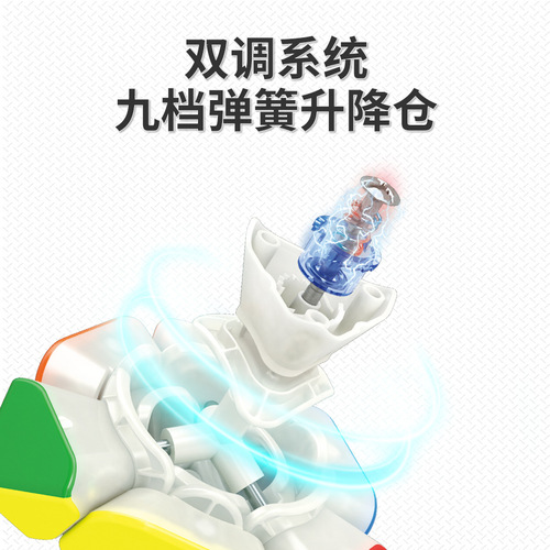 Magic RS Oblique Rotation Magnetic Rubik's Cube Quick Twist Double Adjustment Positioning High-end Racing Quick Twist Rubik's Cube Competition Practice New Product