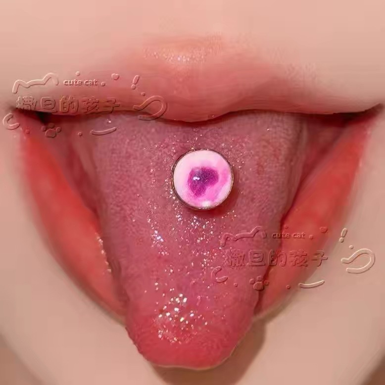 Labret stud lip piercing jewelry styling detail