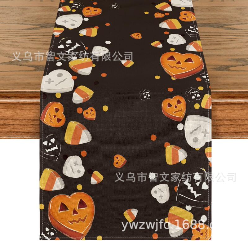 アマゾンの新型秋のテーブル旗ハロウィーンテーブル旗幽霊カボチャテーブル旗装飾メーカー直販|undefined