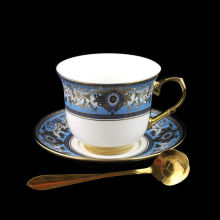 金边陶瓷咖啡杯碟勺套装欧式小家用英式茶杯下午花茶杯子工厂外贸