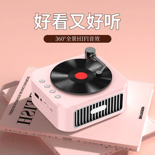 Wireless Bluetooth Speaker Gift for Girls Retro Mini Small Speaker Computer Desk Bluetooth Subwoofer Speaker