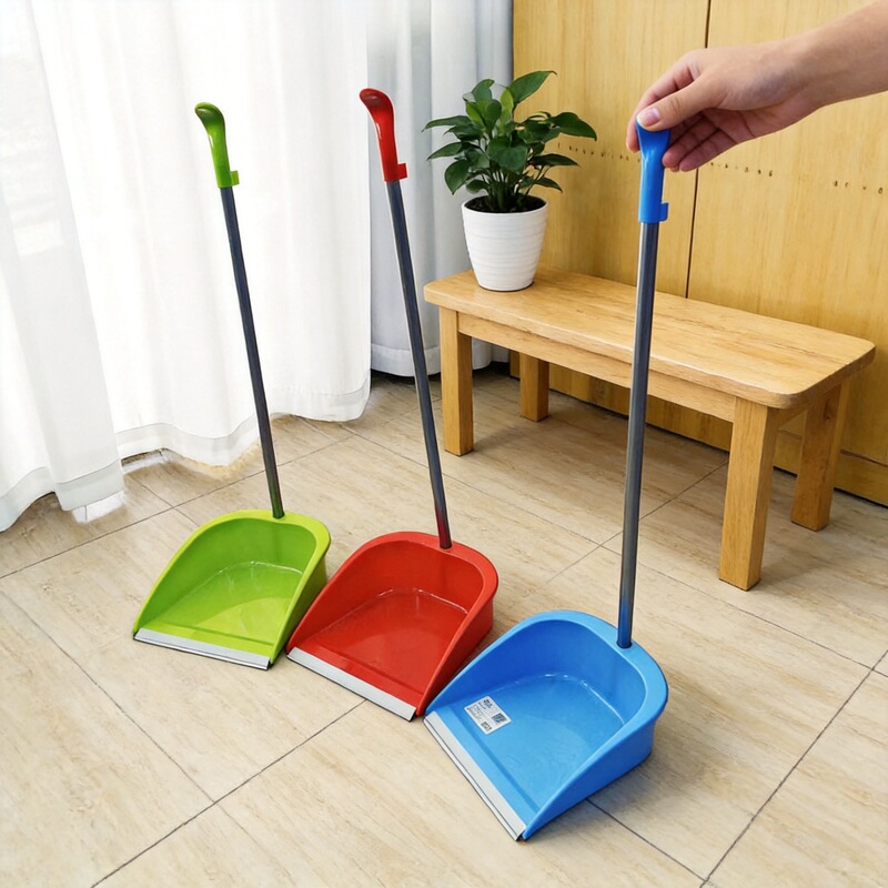 Household Long-Handle Plastic Dustpan Set, Thickened Cleaning Dustpan with Square and Round Design, Prevents Dust from Leaking When Sweeping Household Long-Handle Plastic Dustpan Set, Thickened Cleaning Dustpan with Square and Round Design, Prevents Dust from Leaking When Sweeping