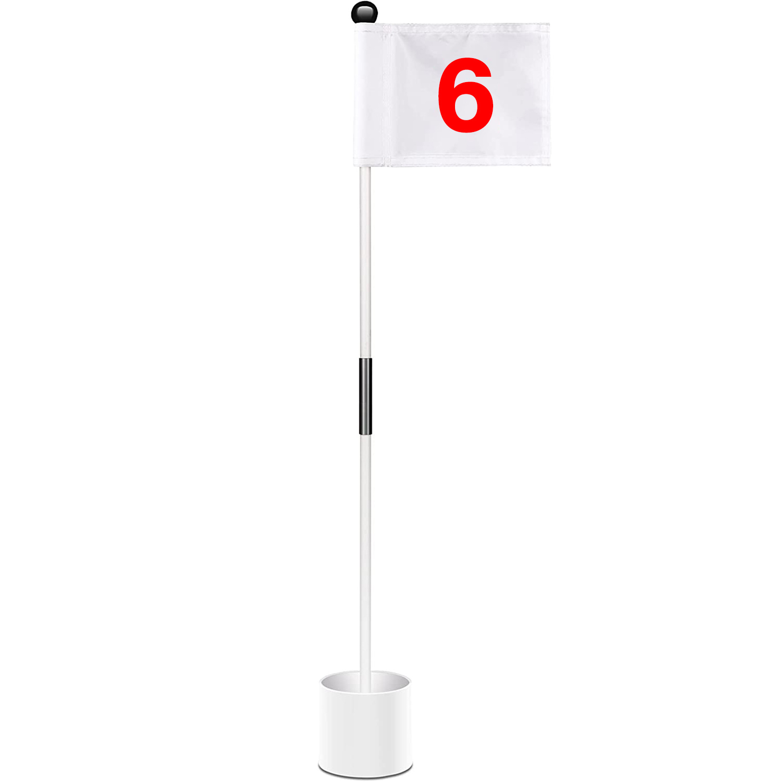 Golf asta taza titular suministros de Golf 4 pulgadas agujero taza rojo/azul/blanco bandera 87cm cubierta de asta