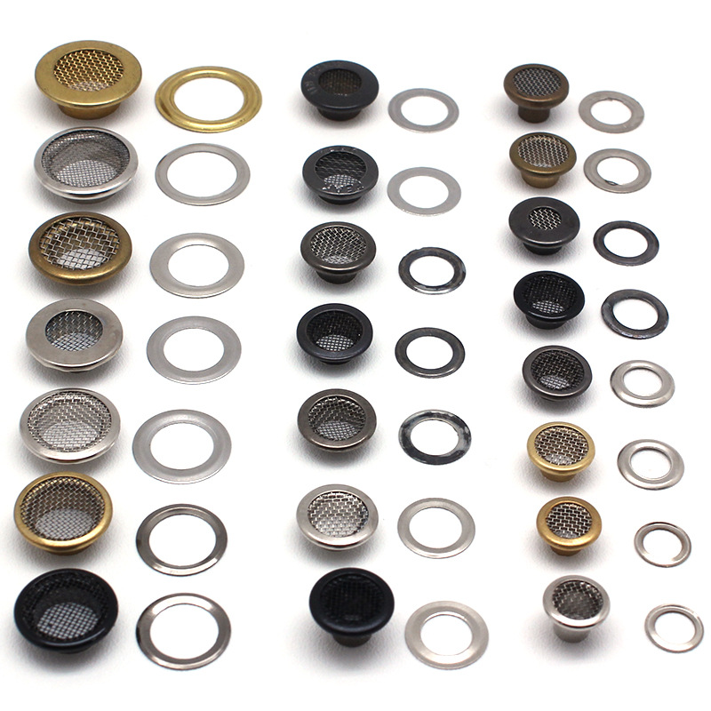 透气网状气眼  多规格黄铜箱包鞋帽装饰透气孔平面网状气眼扣网眼