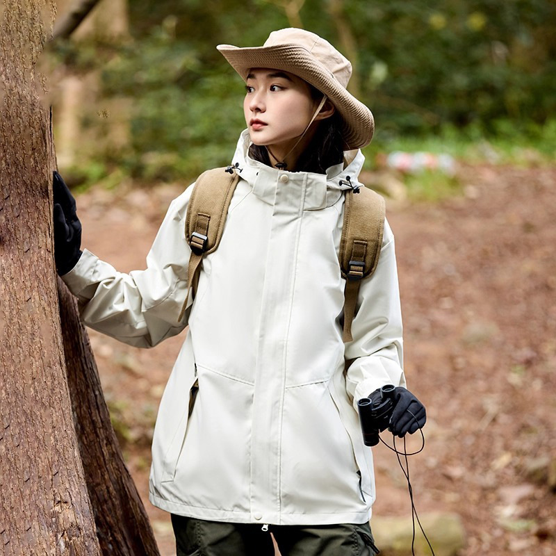 啄木鸟美式外套女款2025年春秋高级感防风防水夹克户外男士登山服|undefined