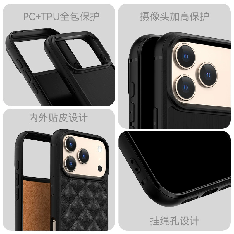 Чехол для телефона (Apple) серии P8, TPU+PC 2.0/1.2 мм, внутренний–наружный шов, подходит к iPhone 11–17