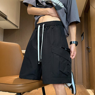 2025 summer new shorts men's Joker pants beach pants overalls loose tide casual pants a generation of hair