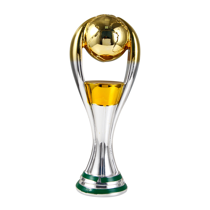 Nuevo trofeo de la tierra de Arabia Saudita trofeo modelo de trofeo de campeón de fútbol trofeo de fans recuerdos trofeo de resina