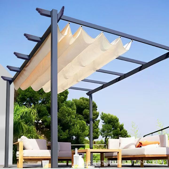 Pérgola para Jardín de Aleación de Aluminio, Aislamiento Térmico y Protección Solar