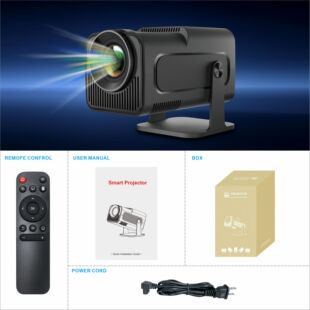 Cross-Border Hy320 Projector Home 4K High-Definition Wireless Bluetooth Living Room Wall Projection Portable Projector