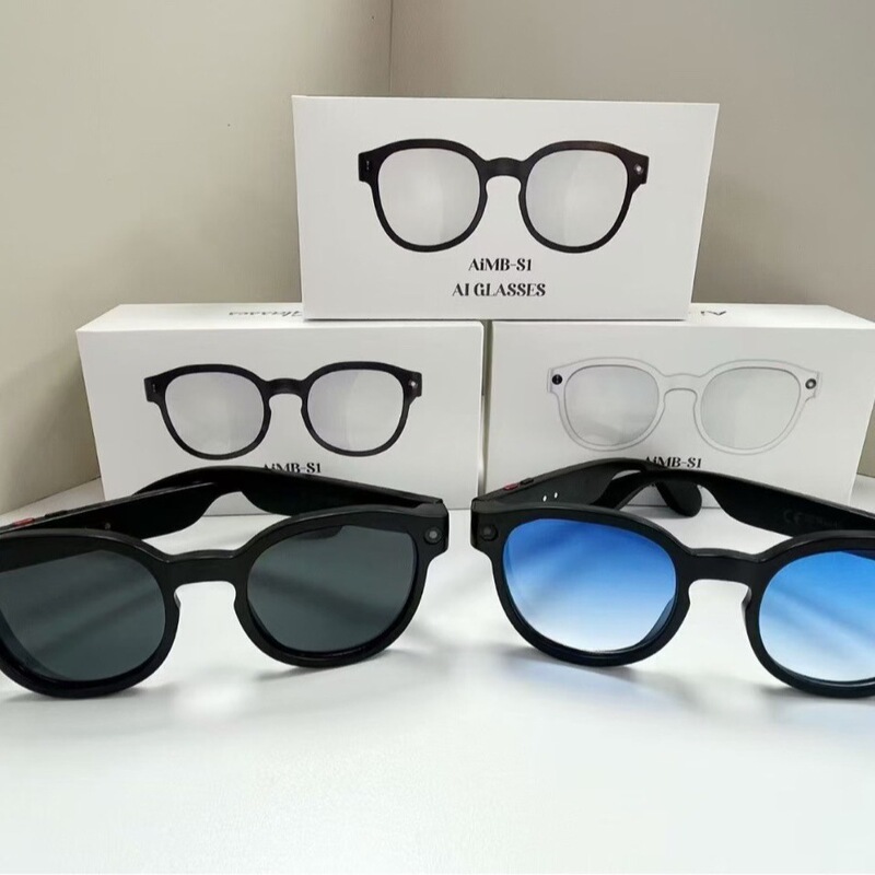 New Aimb-S1Ai Translation Smart Glasses, Music and Call Noise Reduction, Meeting Recording, Ultra-Long Battery Life, Bluetooth Glasses