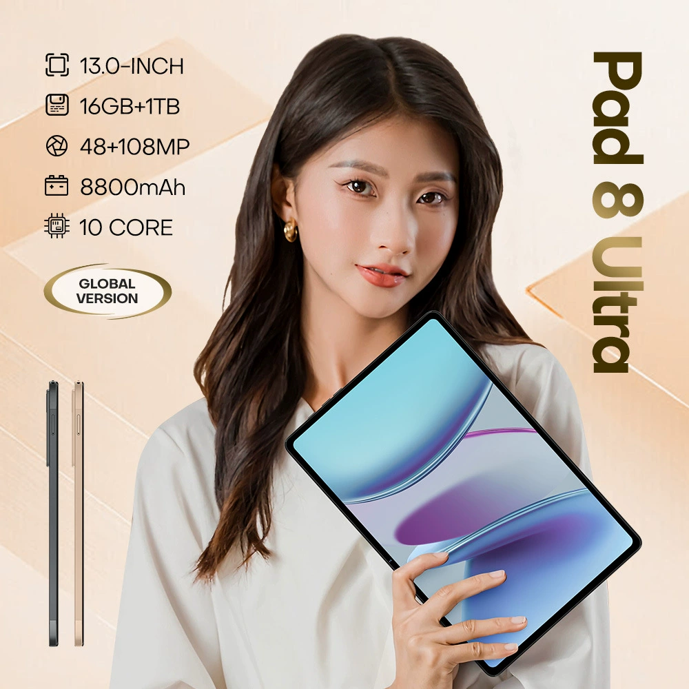 Кросс-бордерная электронная коммерция 2025 новый 13-дюймовый Pad8Ultra планшет с двумя слотами 4G с вызовом, IPS экран