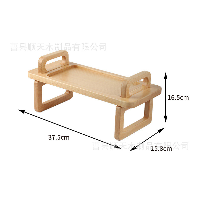 木製収納オーガナイザー収納ラックティーセットティーカップ収納ブラケット取り外し可能なトレイノートブックタブレットホルダー|undefined