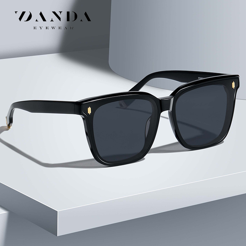 Nuevas gafas de sol de acetato, gafas de conducción clásicas europeas y americanas con montura cuadrada, gafas de sol polarizadas PS6602 para hombres y mujeres