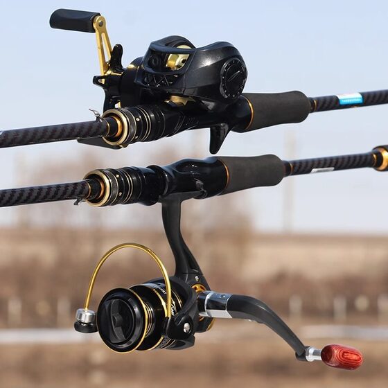 New Luya Rod suit Beginner's Entry Full Set Straight Handle Carbon Rod Remote Spinning Wheel Fishing Rod genuine goods Throwing Rod