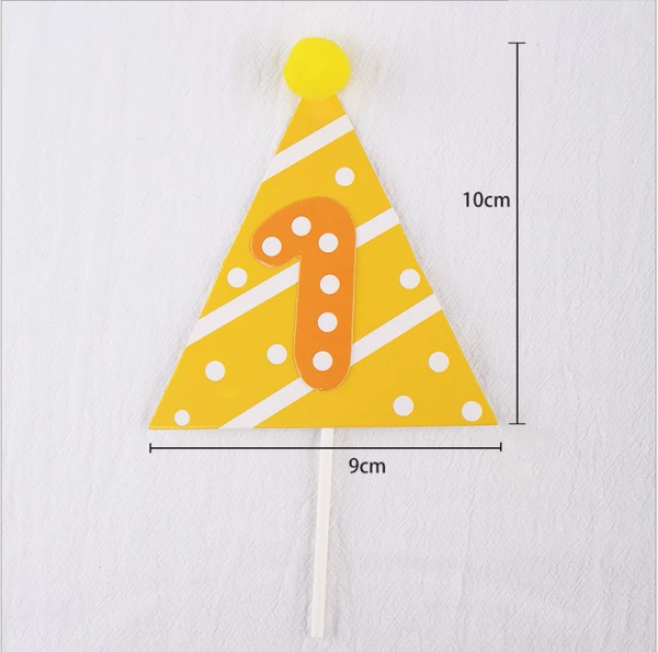 Emerald green cd yellow 1 triangle hat paper