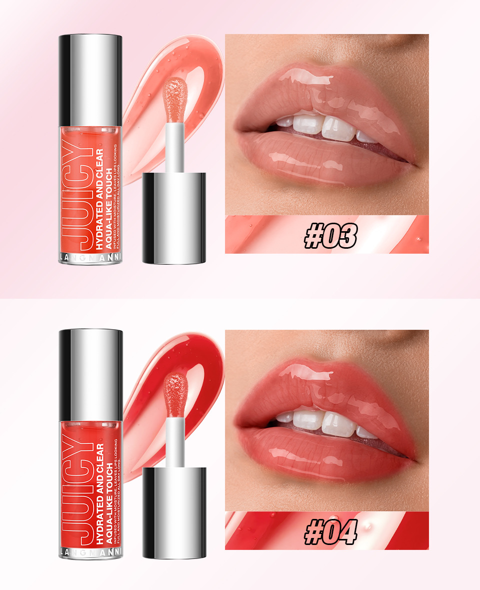 LANGMANNI 6-color large brush head lip oil and zirun lip oil are selling well on Amazon temu undefined