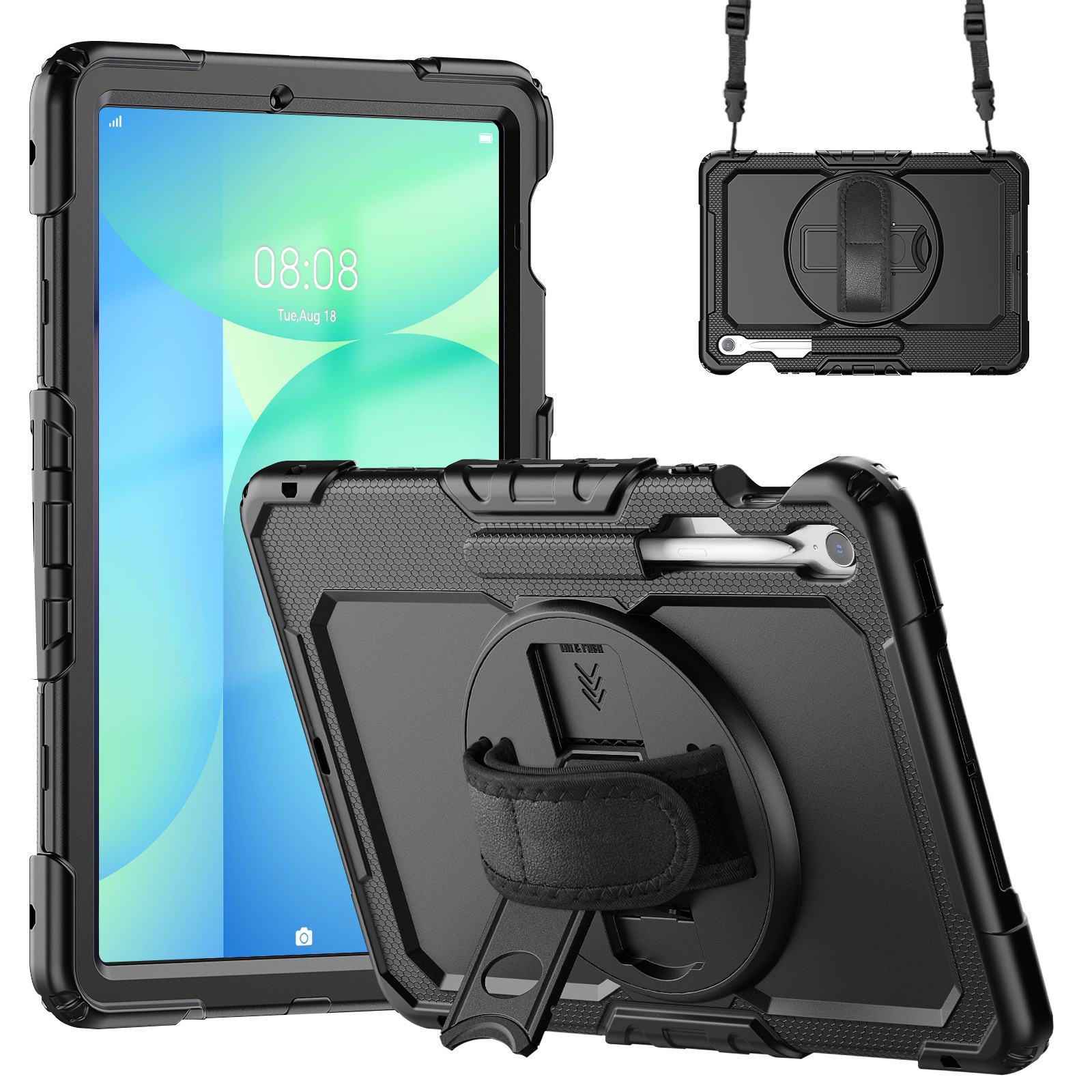 适用三星平板保护套Tab S10FE+防摔平板保护套13.1保护壳旋转支架