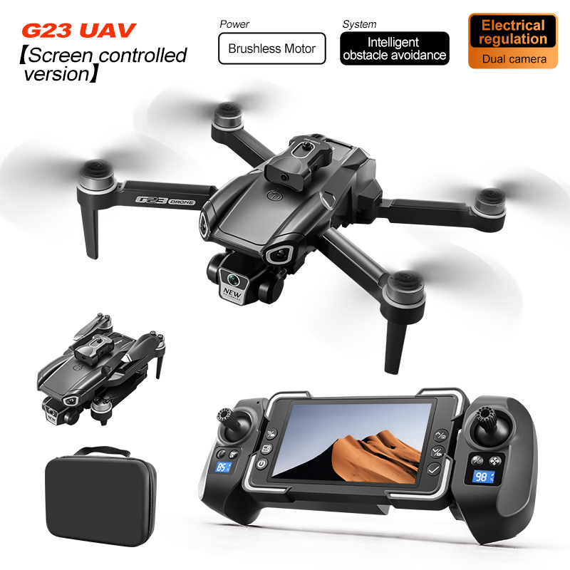 Cross-Border New Product G23 Drone High-Definition Aerial Photography Brushless Machine 4.5inch Independent Lcd Screen-Controlled Four-Axis Unmanned Aircraft