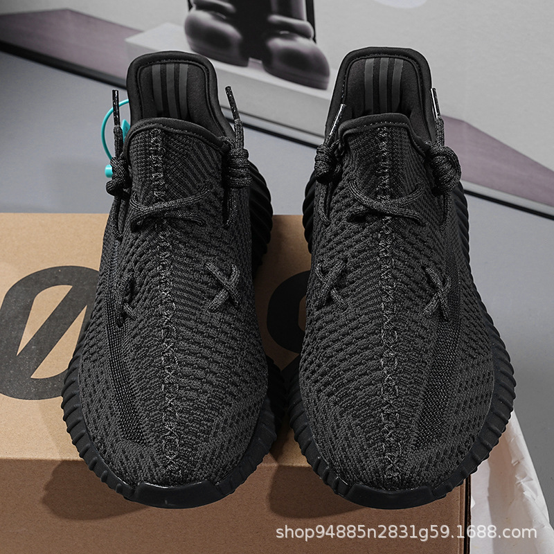 Putian shoes Bai Yi coconut shoes 350 black angel really popular men's and women's sneaker casual shoes soft bottom running shoes lightweight
