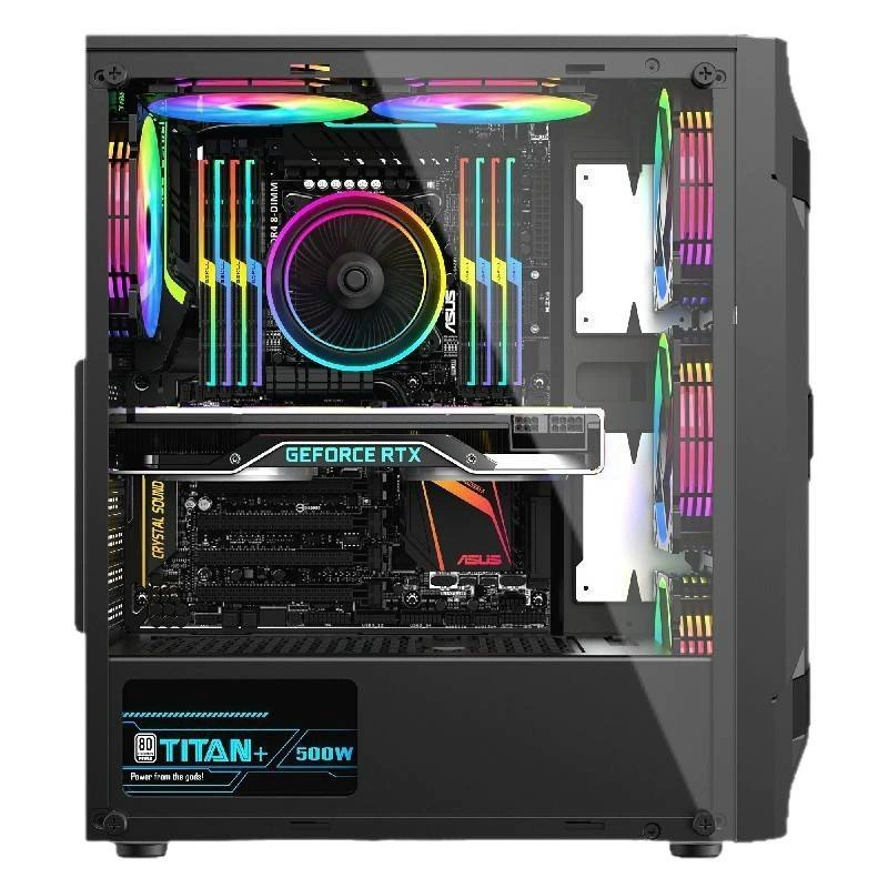 Корпус настольного ПК ATX боковая панель тщательно сквозь 3.0 игровое стекло размер хост воздух корпус блок питания вода и холодная обратная связь