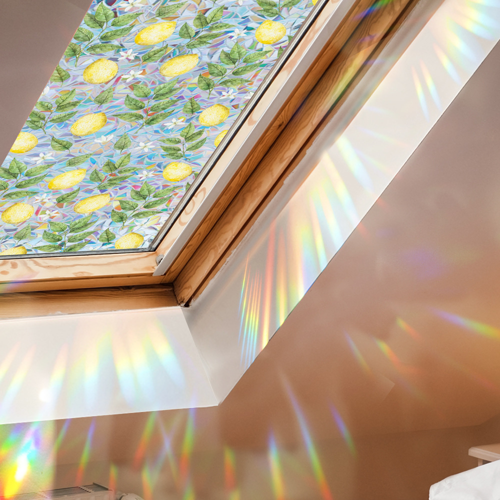 140g Weight Glass paster Home Textiles & Decor Type PVC Material Leaf Pattern Casual, Pastoral Style Casual Pastoral Leaf PVC Glass Paster Wall Art 129