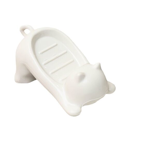 Cartoon Cute Cat Soap Box Creative No Water Bathroom Toilet Soap Box Storage Rack Sanitary Draining Box