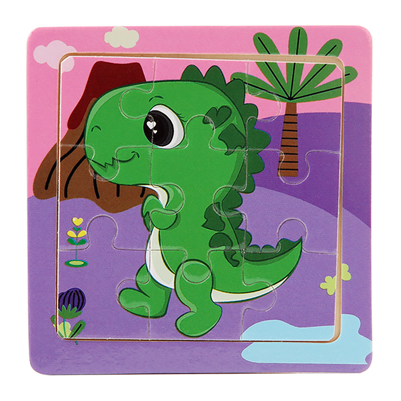 Puzzle infantil de madera mini 9 piezas puzzle puzzle puzzle animal de color pensamiento puzzle juguetes puzzle puzzle