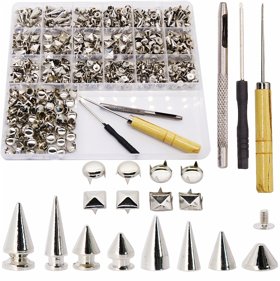 跨境柳钉金属皮带装饰钉合金子弹头diy尖头子母锥形朋克铆钉螺丝