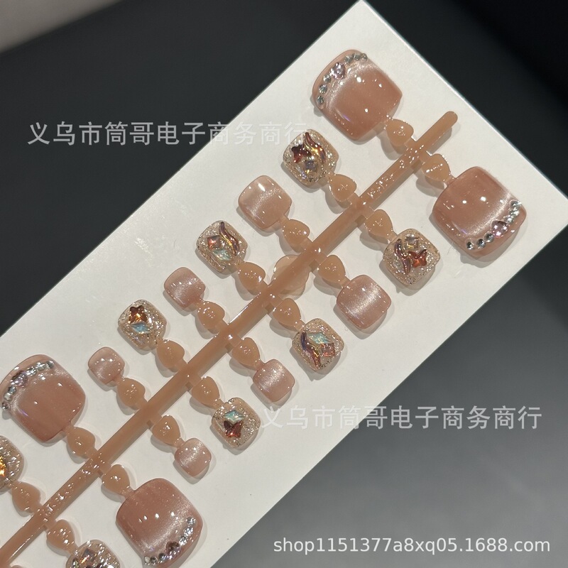 42 Pieces of Handmade Maillard Smile Toe Nail Stickers, Colorful and Trendy for Summer, Versatile and Removable Nail Art Patches
