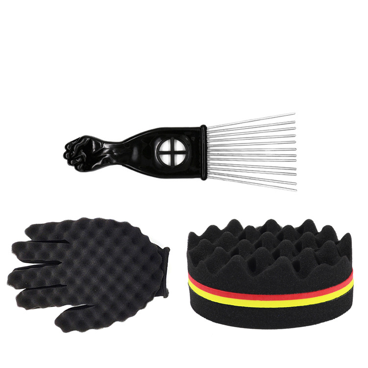 Comercio exterior AliExpress negro perm peine traje africano sucio trenza cuidado herramienta esponja forma peine aguja de acero insertar peine