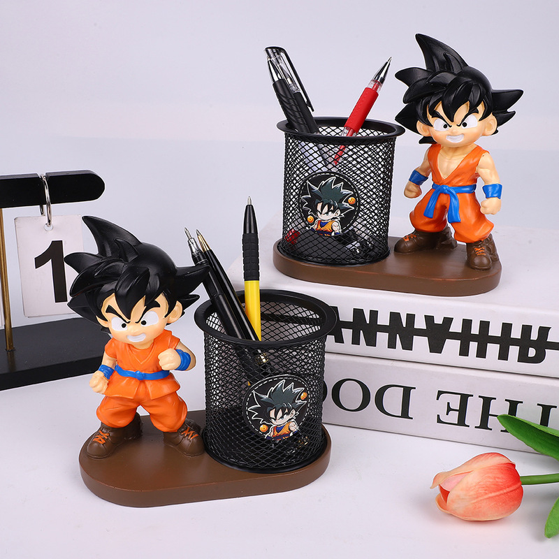 Dragon Ball Goku Saiyan Pen Gift Simple Nordic Resin Crafts Ornaments Handmade Cute Student