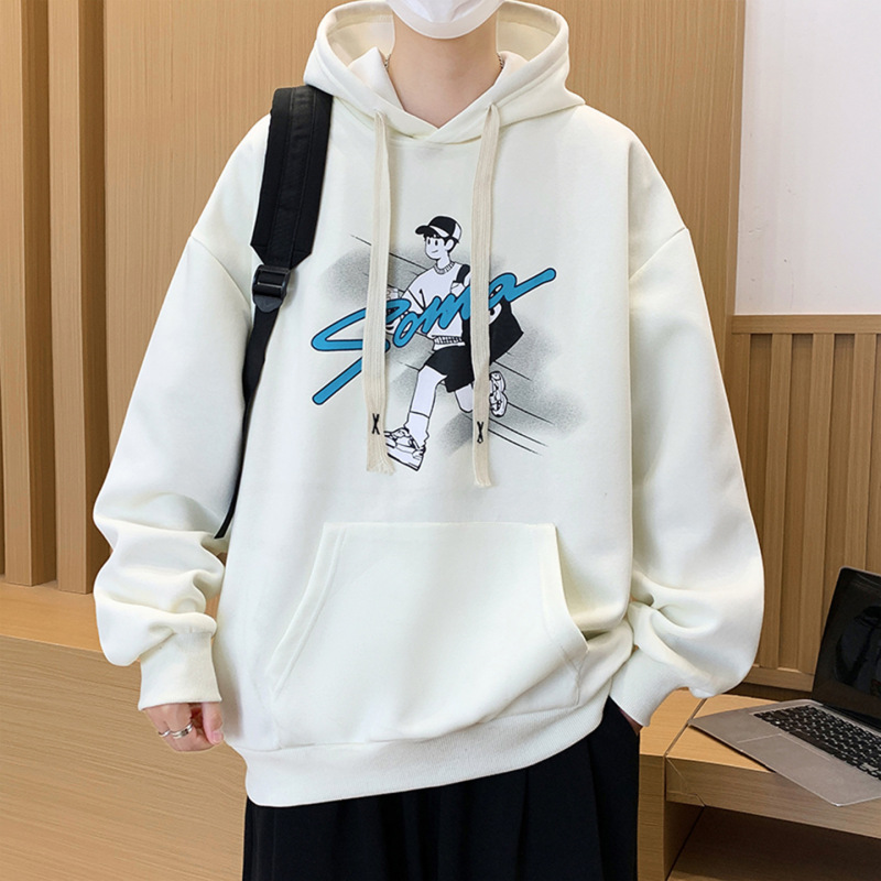 春秋季长袖卫衣男孩初高中学生连帽外套青少年大童男装套头衫上衣|undefined