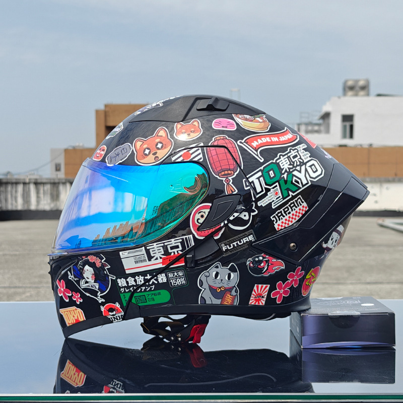 Orz nuevo casco de motocicleta casco para hombre casco para mujer locomotora casco completo Xia 3C certificado doble lente cuatro estaciones universal