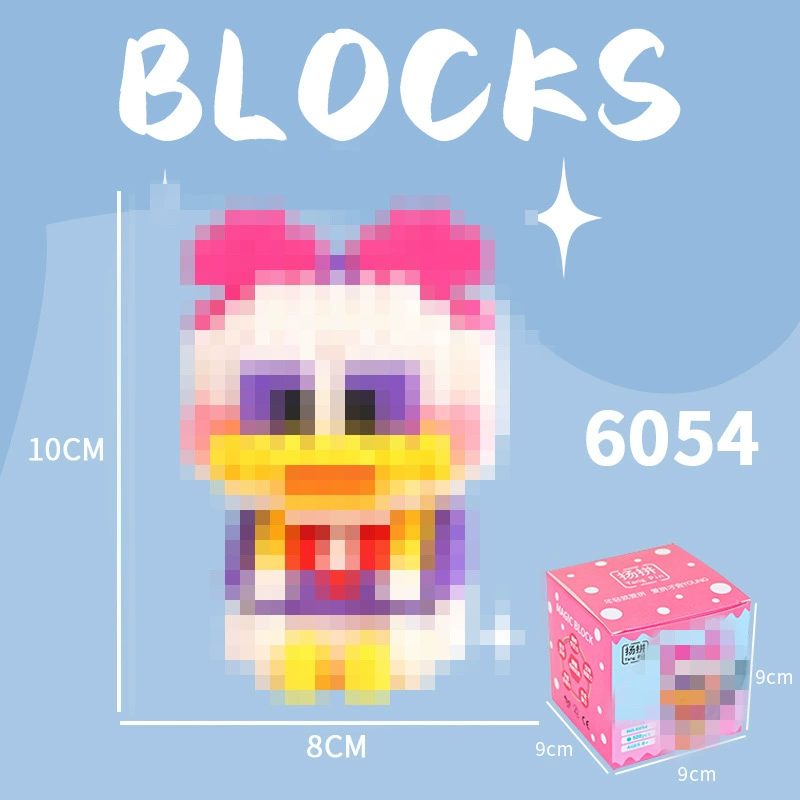 Cartoon Building Block Toy Set, Mini Constructor Doll, 9×9×9 cm, Assorted Character Designs