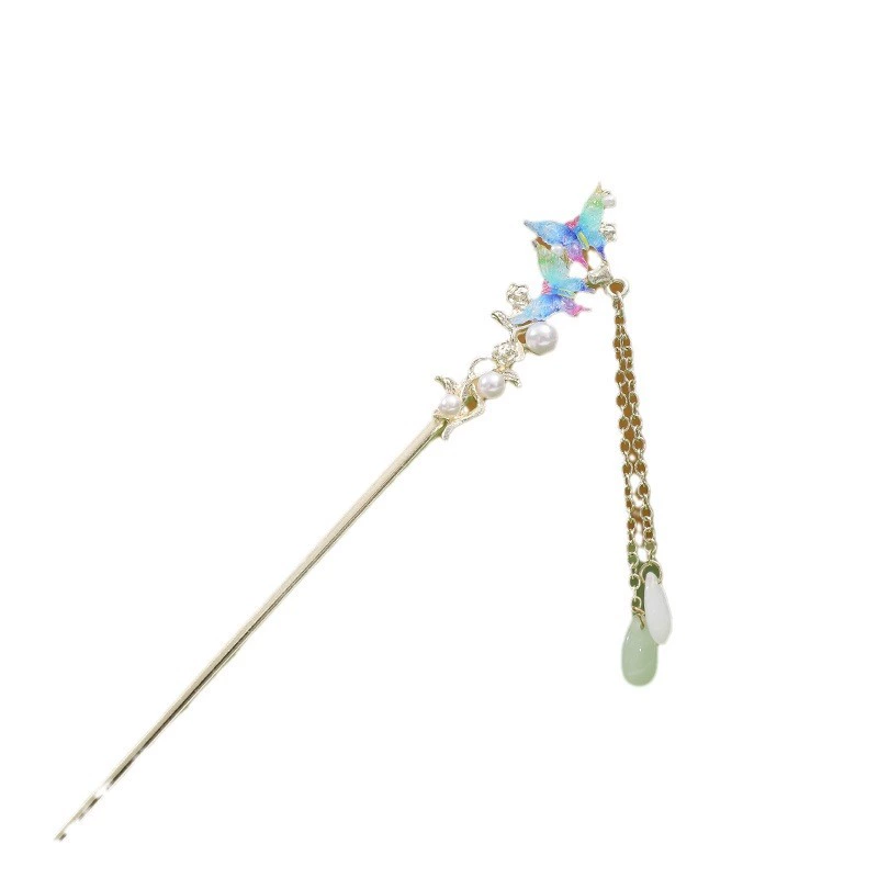Chinese hairpin, hairgrip with tassels, hair accessory, Chinese style, high-quality style, simple and elegant design, wholesale