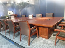 无纸化会议桌视频升降器液晶屏智能远程会议系统主席台实木油漆桌