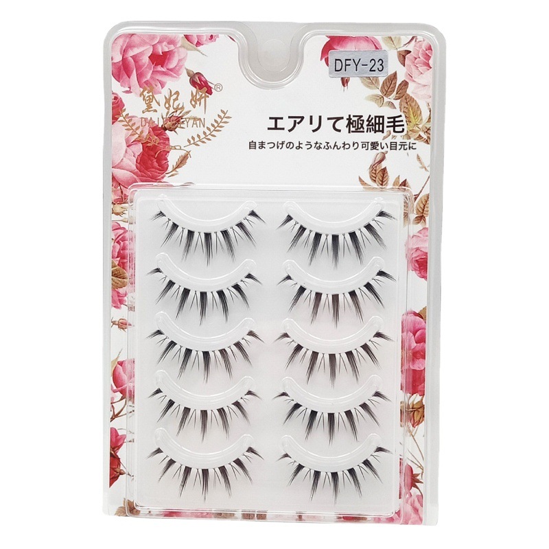 Cos grueso pequeño diablo pestañas postizas dibujos animados japonés Barbie ojos 5 pares de pestañas DFY-23 fabricante lote