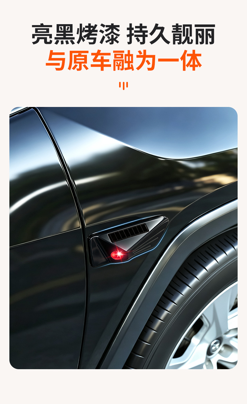 New solar-powered simulated sentry light with leaf plate protective cover and vehicle camera flashing warning light